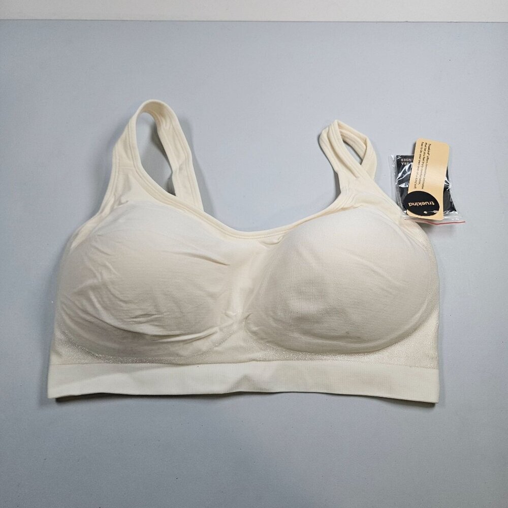 Truekind Daily Comfort Wirefree Shaper Bra Women Size 2XL NWT Beige Adjustable